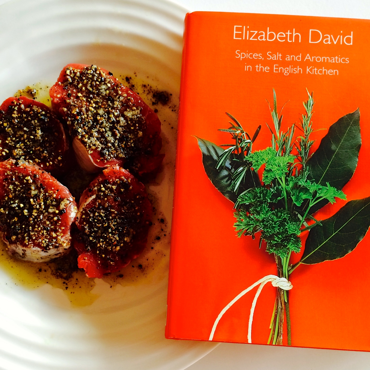 Pepper Steak - Recipe - inspired by Elizabeth David (Spices, Salt & Aromatics in the English Kitchen) - Food-Wine-Travel with Roberta Muir