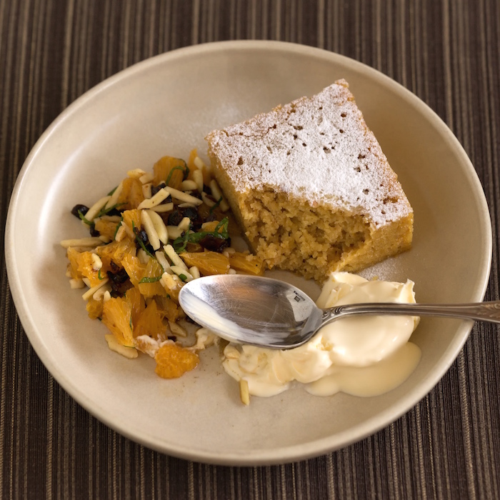 Orange, Almond & Yoghurt Cake with Orange & Date Salad & Creme Fraiche - Recipe - Food-Wine-Travel with Roberta Muir