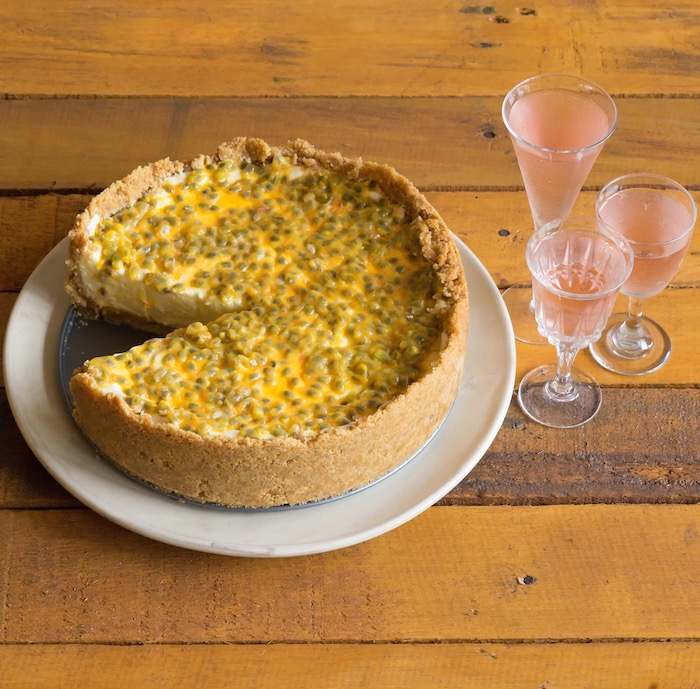 No-bake Cheesecake with Passionfruit Topping