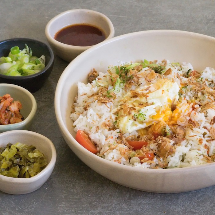 Asian Rice and Deep-fried Egg