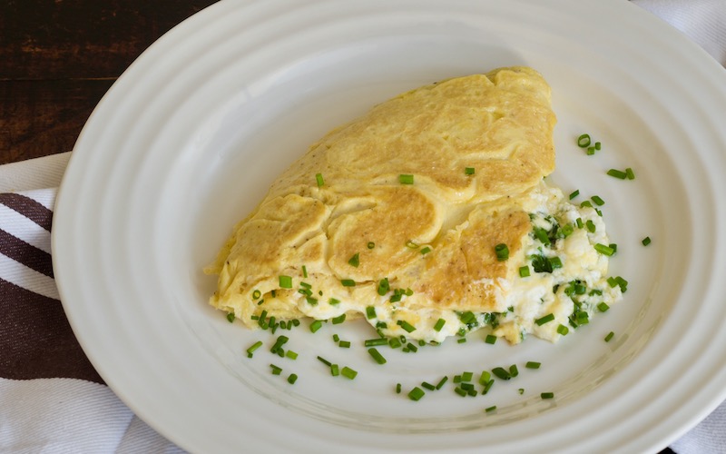 Goat Cheese & Chive Omelette