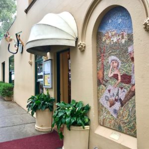 Lucio’s Italian Restaurant - entrance with Garry Shead mosaic