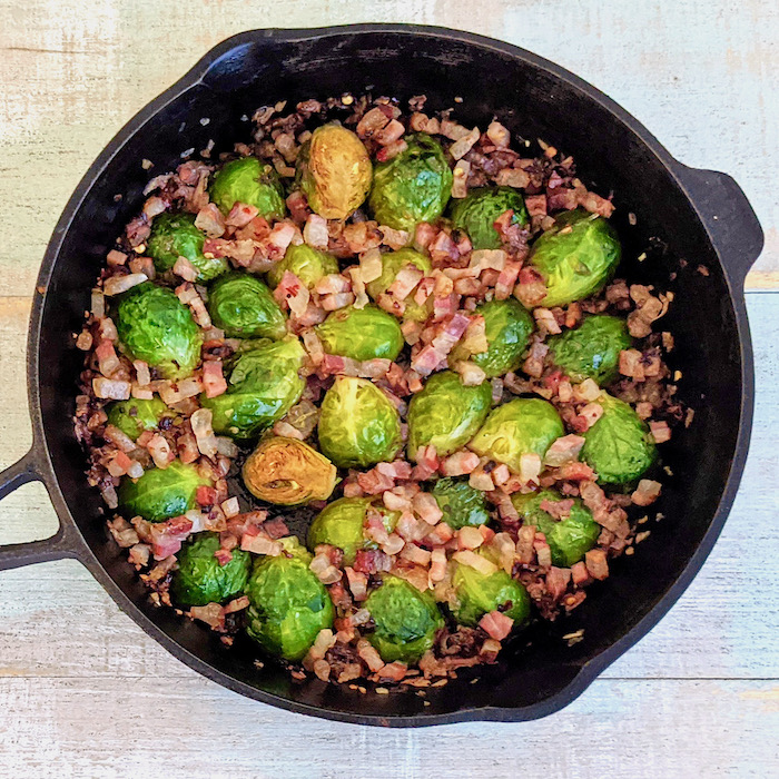Pan-fried Brussels Sprouts with Pancetta