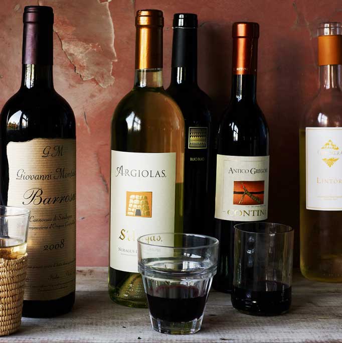 Sardinian wines (from A Sardinian Cookbook)