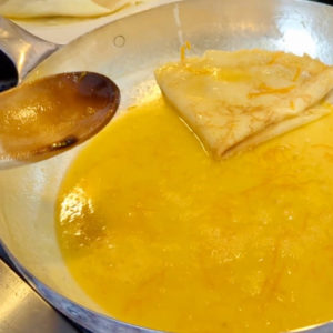Crepes Suzette from French Bistro Cooking Class Inspired by Chef Damien Pignolet