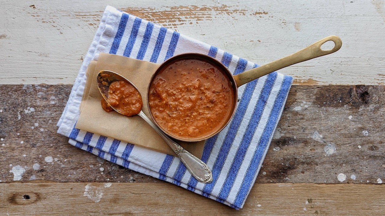 North Carolina BBQ Sauce - Mutti tomato paste & Olsson's Smoked Salt