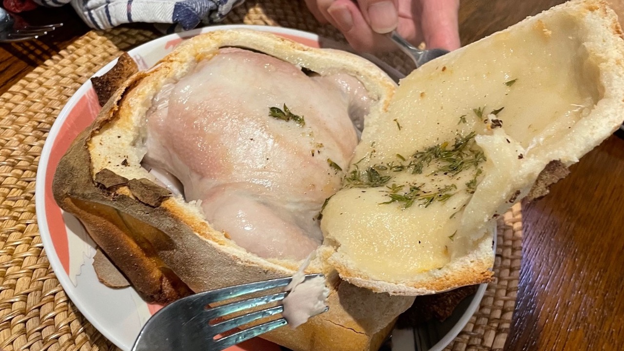 Spatchcock Baked in Salt Crust Dough made with Olsson's Natural Table Salt