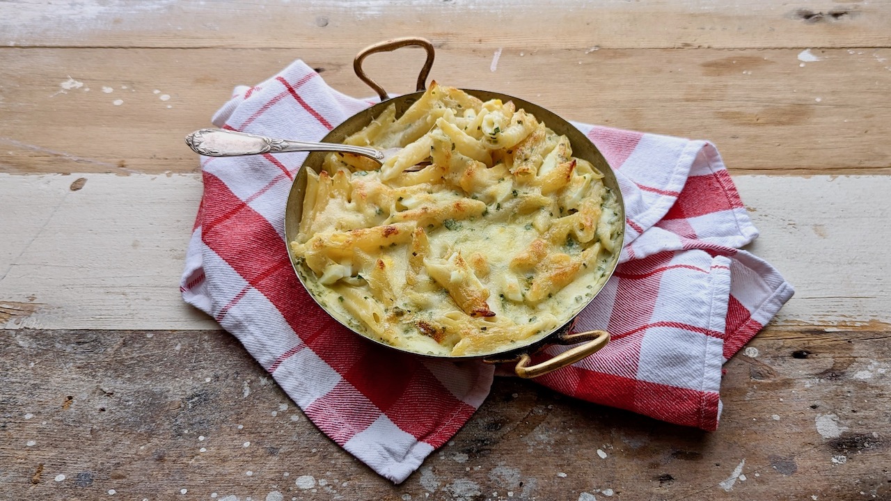 Macaroni Cheese using Barilla penne lisce