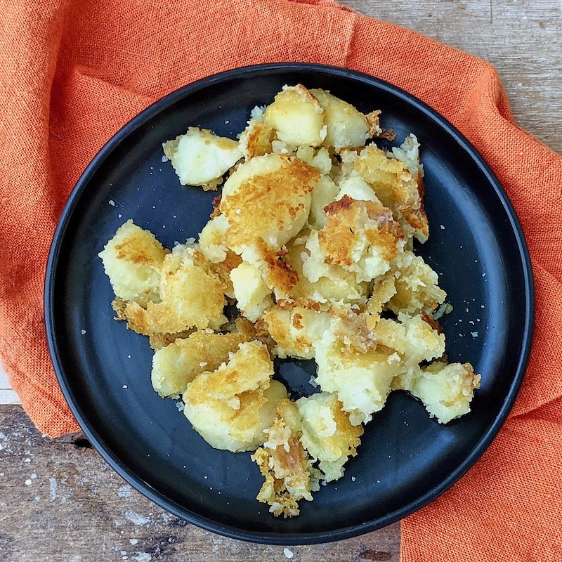 Crispy Smashed Potatoes using The Gourmet Potato