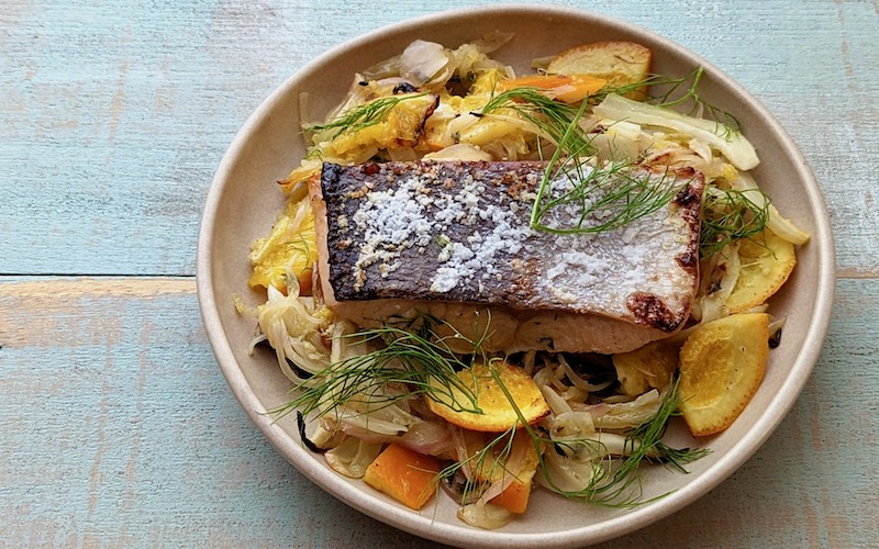 Baked Salmon with Fennel & Orange