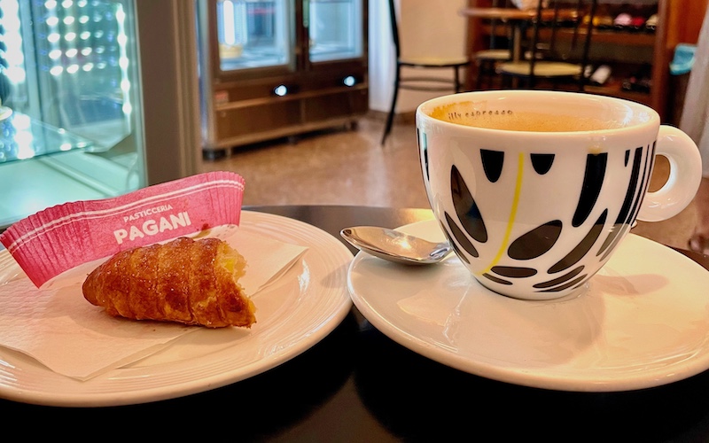 Where to Eat in Parma - coffee and pastry at Antica Pasticceria Pagani 1856