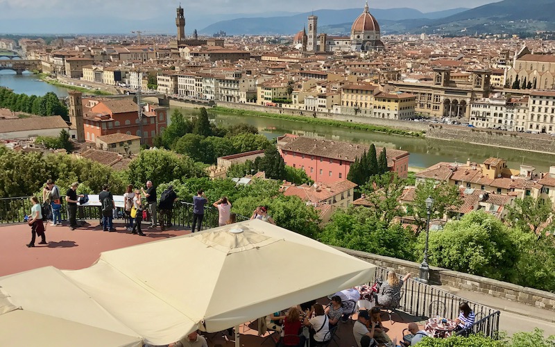 View from Piazzale Michelangelo café - Florence Food Tour