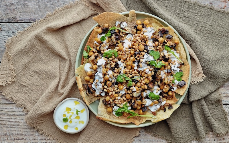 Eggplant Fatteh (fatteh batenjen)