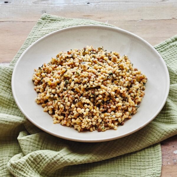 Fregola and Olive Salad