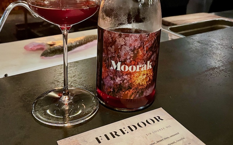 Firedoor Moorak wine - Best Restaurants in Australia