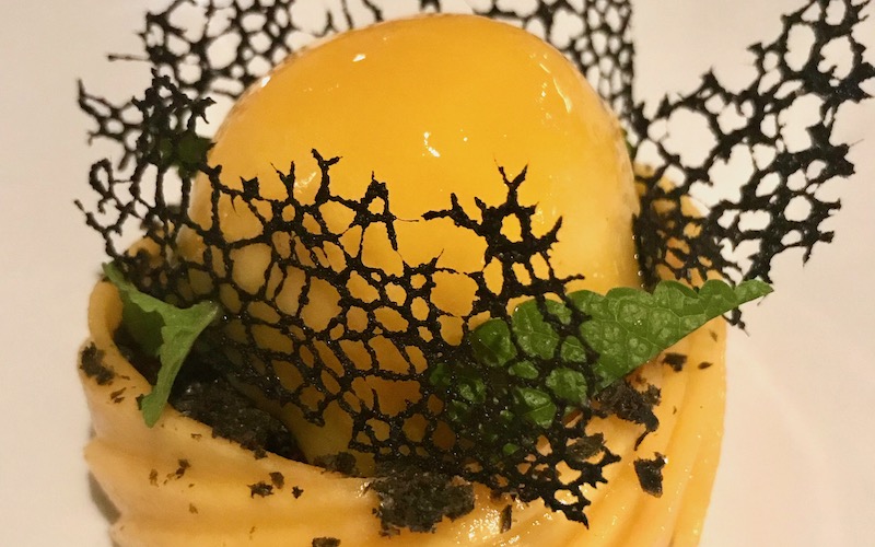 Best Desserts in Sydney 2019 - Sorbet - mango, cherry salad, liquorice - Boronia Kitchen