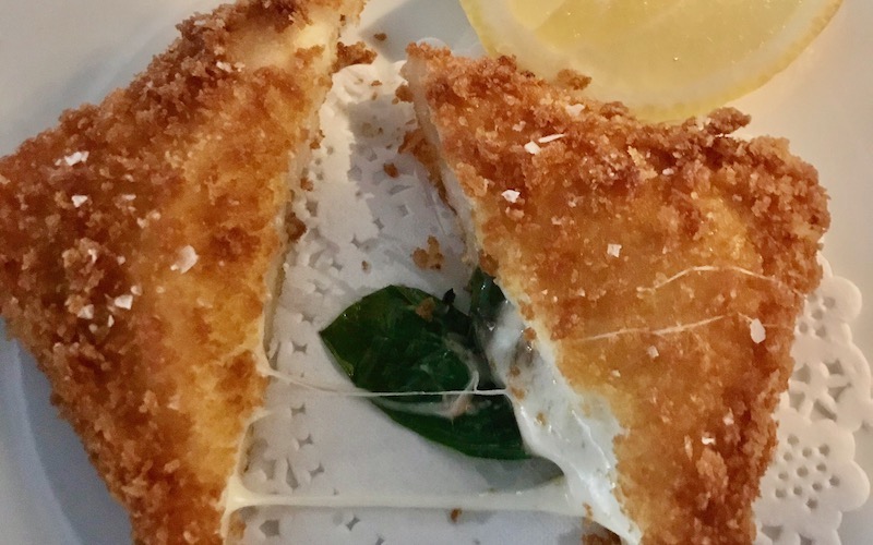 Best Dishes in Sydney 2020 - Mozzarella in Caroozza - Cafe Paci (w/ anchovies and basil)