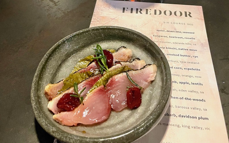 Best Dishes in Sydney 2023-2024 - Firedoor (hero shot with menu)