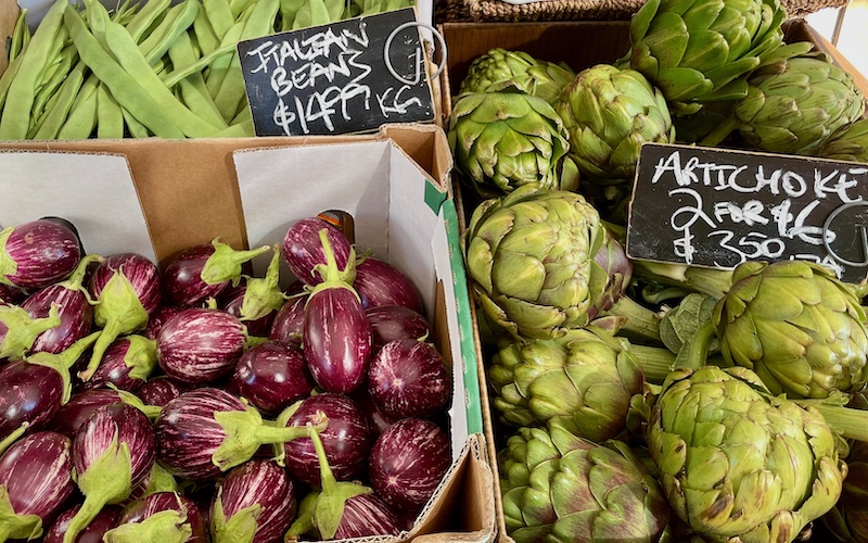 Sydney's Best Providores - Frank's Fruit Market Haberfield - Artichokes and Eggplants