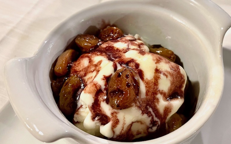 Best Desserts From Around The World 2024 - Fiordilatte gelato with baked grapes & ‘Serenissimo’ vinegar (grape must aged in amphorae - Hosteria Giusti, Modena