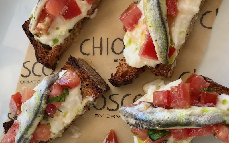 Best Casual Italian Restaurants in Sydney - Chiosco - bruschetta of straciatella, tomato and white anchovies