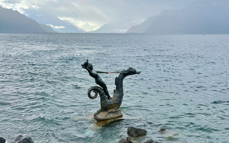 Édouard-Marcel Sandoz Water Nymph Sculpture - Lake Geneva Food & Wine Tour