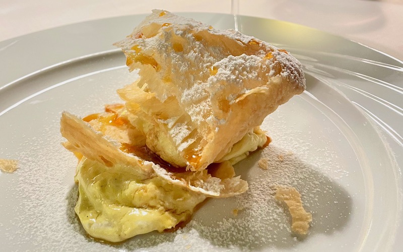 Best Desserts From Around The World 2024 - Millefoglie with Chantilly cream, caramel sauce (La Zanzara)