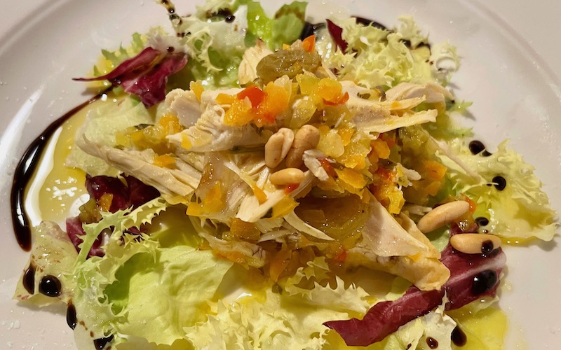 Best Dishes From Around The World 2023 - Chicken Salad with Mostarda di Frutta Hosteria Giusti (Modena)