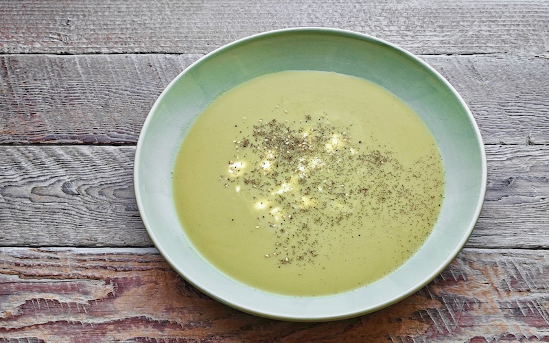 Chilled Asparagus Soup - No Waste Asparagus Soup