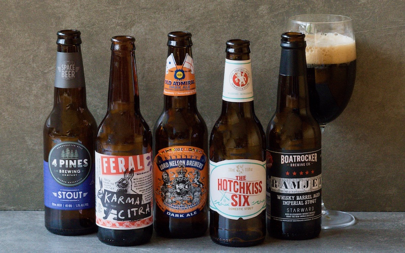 Top Australian Dark Craft Beers - Group shot