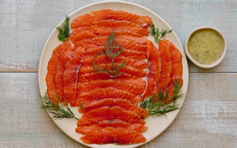 Gravlax with Sweet Mustard & Dill Sauce