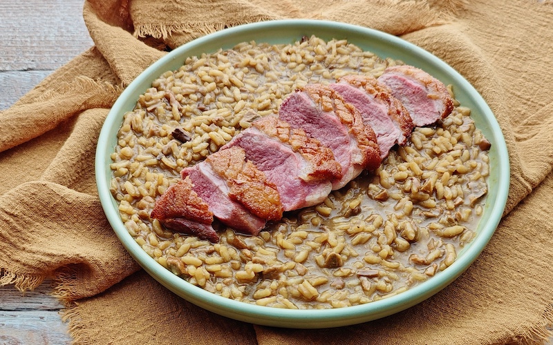 Duck Breast with Porcini Risotto