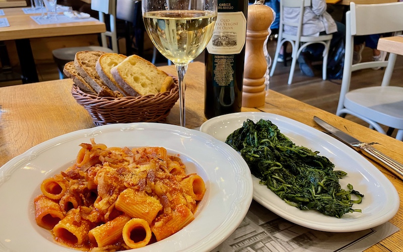 Classic Roman Pasta - HERO - Pasta all'Amatriciana (Collegio, Rome) - Mezze Maniche