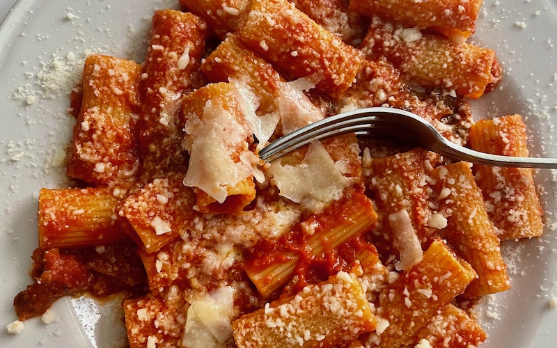 Classic Roman Pasta - Rigatoni Coda alla Vaccinara (Osteria La Gensola, Rome)