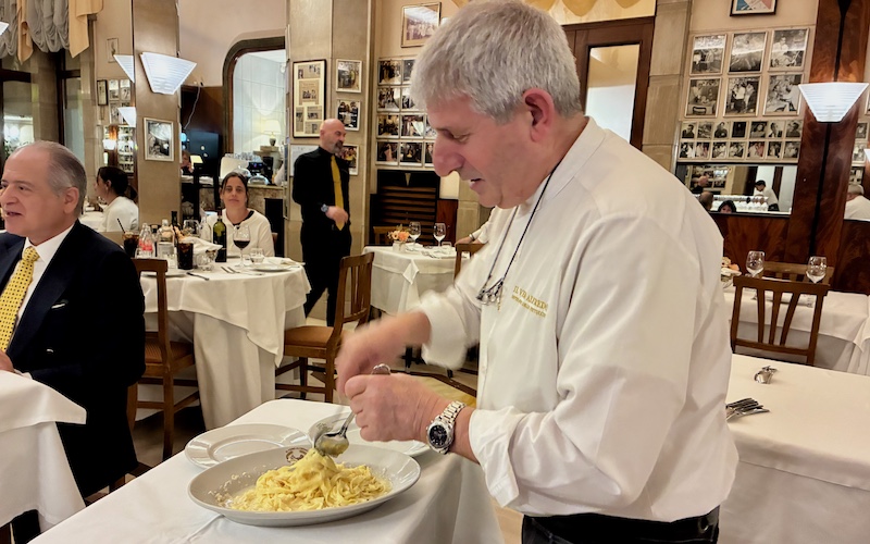 Classic Roman Pasta - Pasta Alfredo Gueridon at Il Vero Alfredo Roma