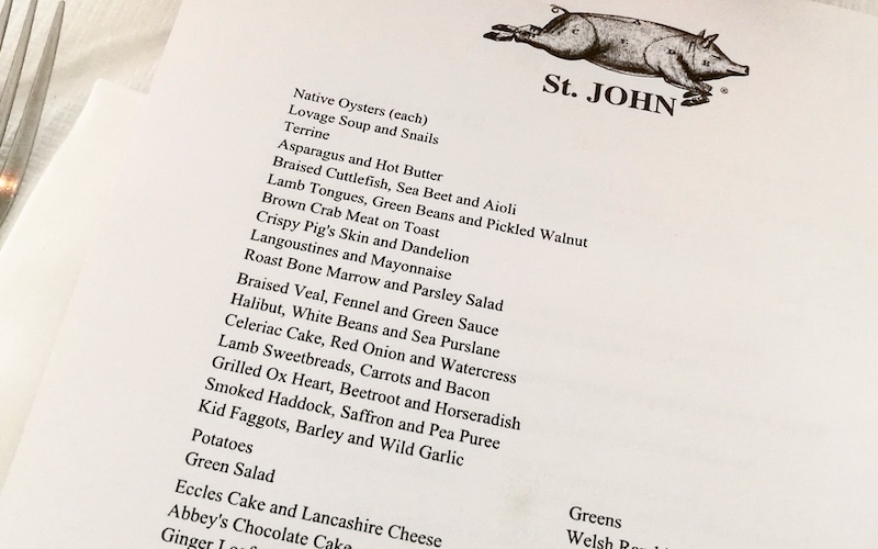 London For Food Lovers - St John