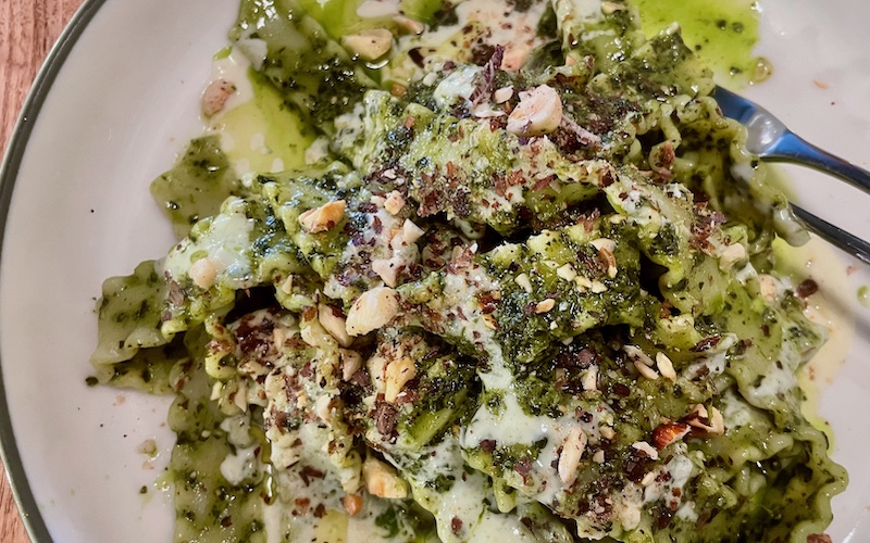 Best Dishes in Sydney - Mafaldine w/ cavolo nero pesto, roast hazelnuts and gorgonzola crema - Cicci Balmain