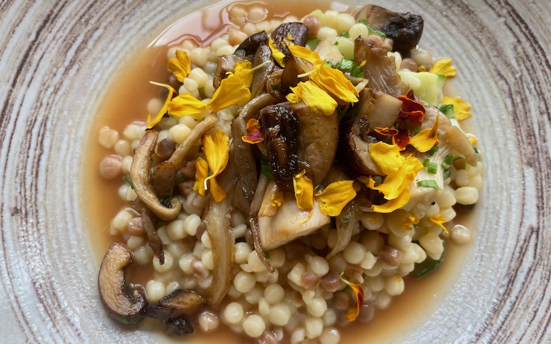 Best Dishes From Around The World 2025 - Fregola Risotto w/ smoked mushrooms, zucchini and Assam tea - The Taybank (Perthshire)