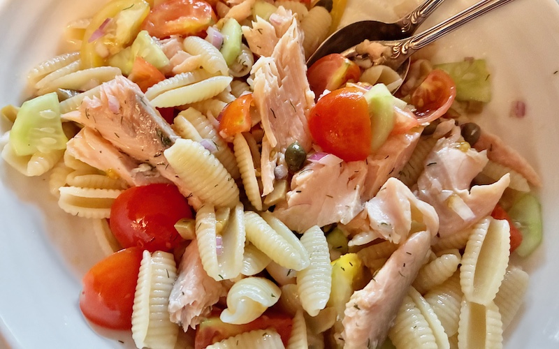 Pasta Fredda (Summer Pasta) with Smoked Trout)