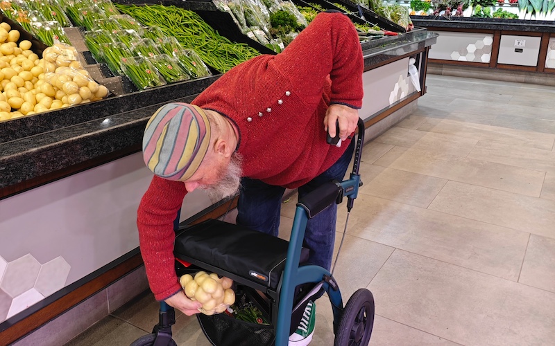 Rollz Motion Performance: Lightweight 2-in-1 Walker Wheelchair - in Walker mode