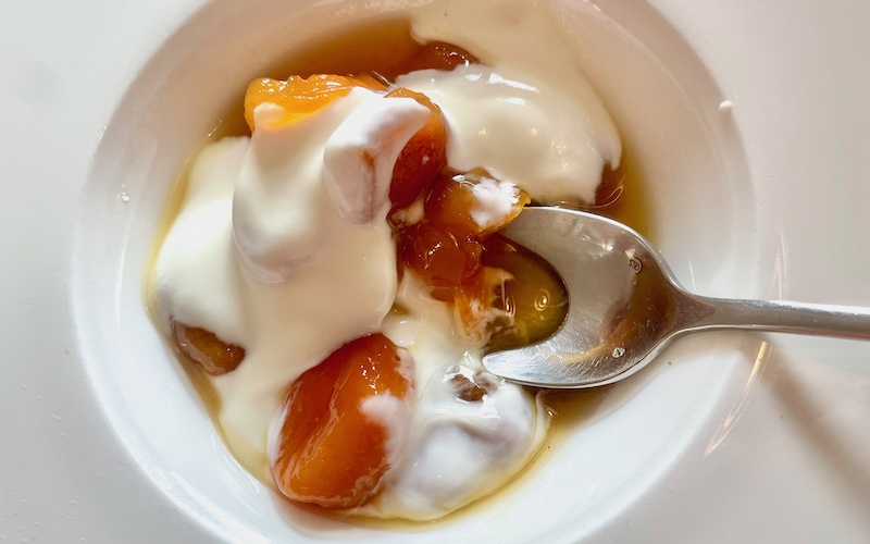 Best Breakfasts in Scotland - apricots in Earl Grey Syrup at Monachyle Mhor