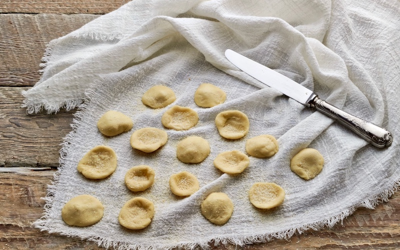 How To Make Orecchiette Pasta - with butter knife