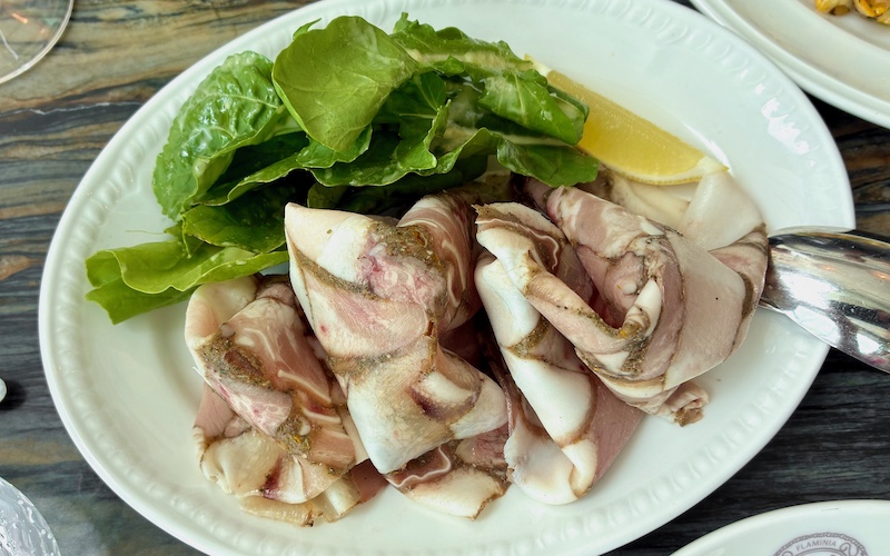 Best Dishes in Sydney 2026 - Flaminia - Testa in Cassetta - pork head terrine w sauce gribiche and rocket