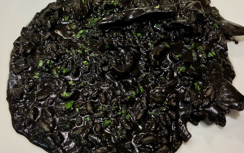 Classic Risottos of Venice and Veneto & Where To Eat Them - Risotto al nero di seppia (Ristorante Wildner, Venice)