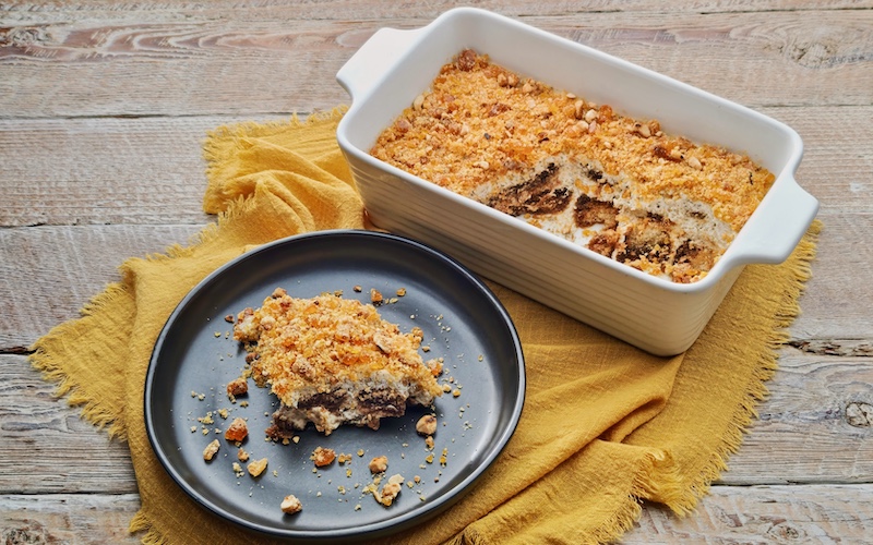 Truffled Tiramisu - topped with praline