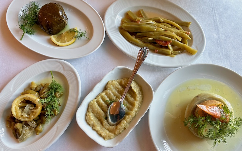 Best Restaurants in Istanbul - Panderli - Zeytinyağli Limonlu Bamya (okra) and others