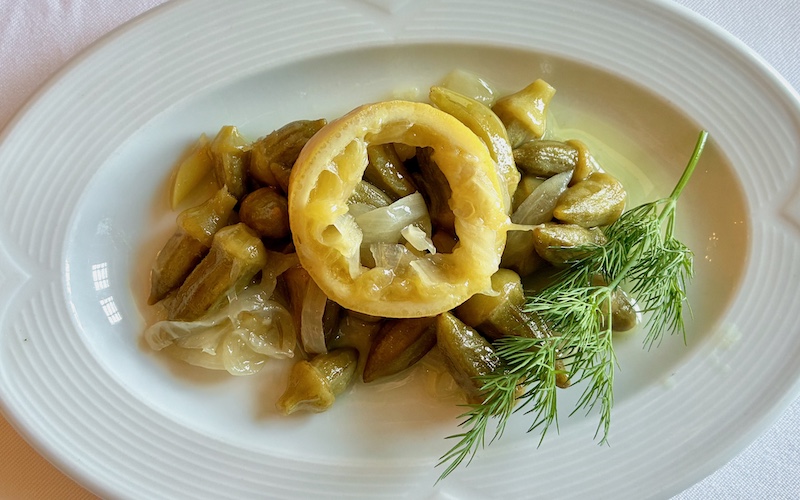 Best Restaurants in Istanbul - Panderli - Zeytinyağli Limonlu Bamya (okra)