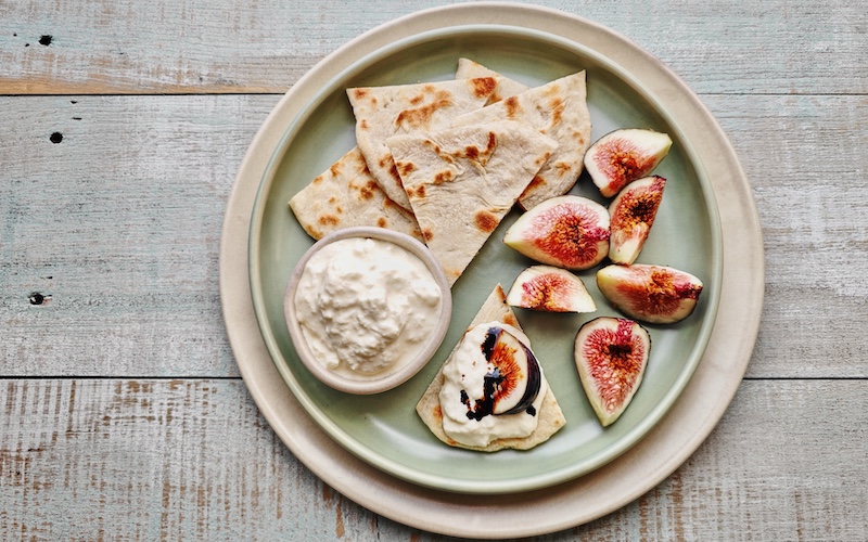 Piadina, Stracciatella, Figs and Balsamic Vinegar