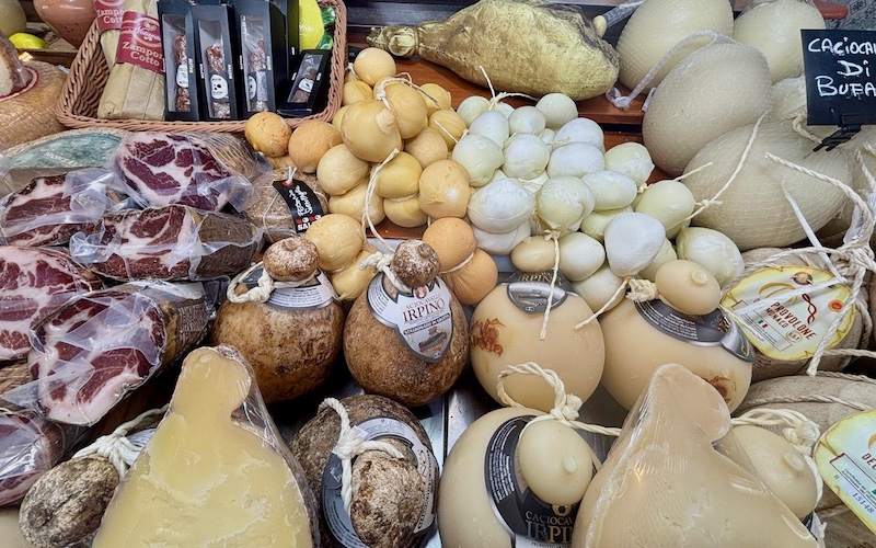 Campania cheese and small goods at Caseificio Leuci Caserta - Campania Food Lovers’ Guide
