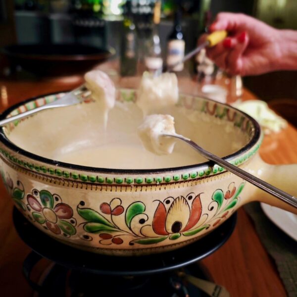 Cheese Fondue (Online Swiss Cooking Class) ~ Romainmôtier - La Breguettaz Chalet-Restaurant